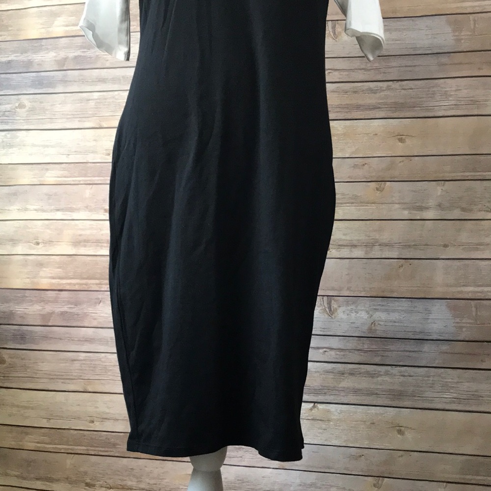 Lularoe Solid Julia Dress Black White Unicorn Nwot - image 2